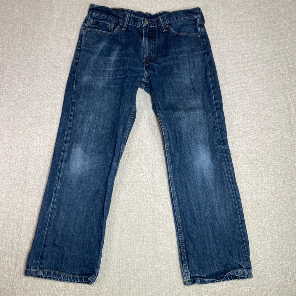 Levis 514 Straight Fit Mens 33x30 Dark Wash Denim Jeans Blue Pants